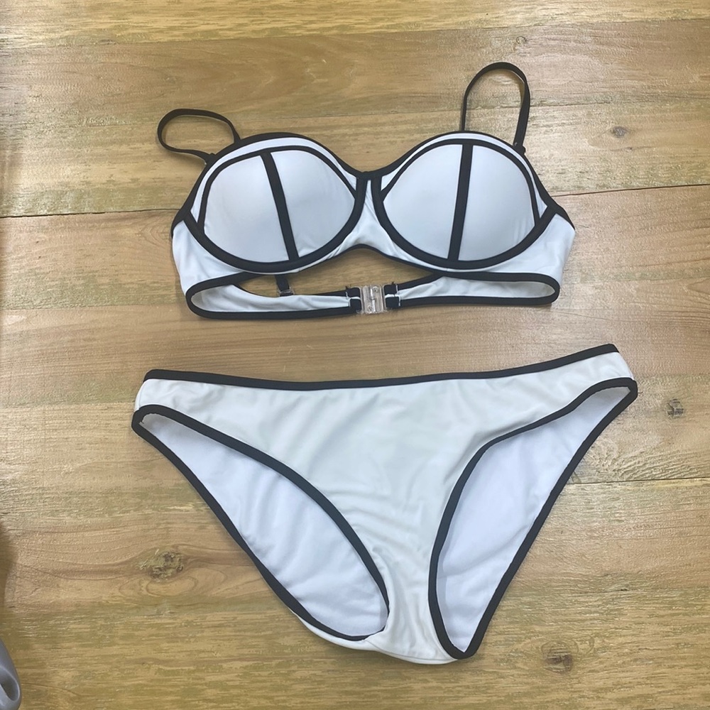 two peice bikini Black and White